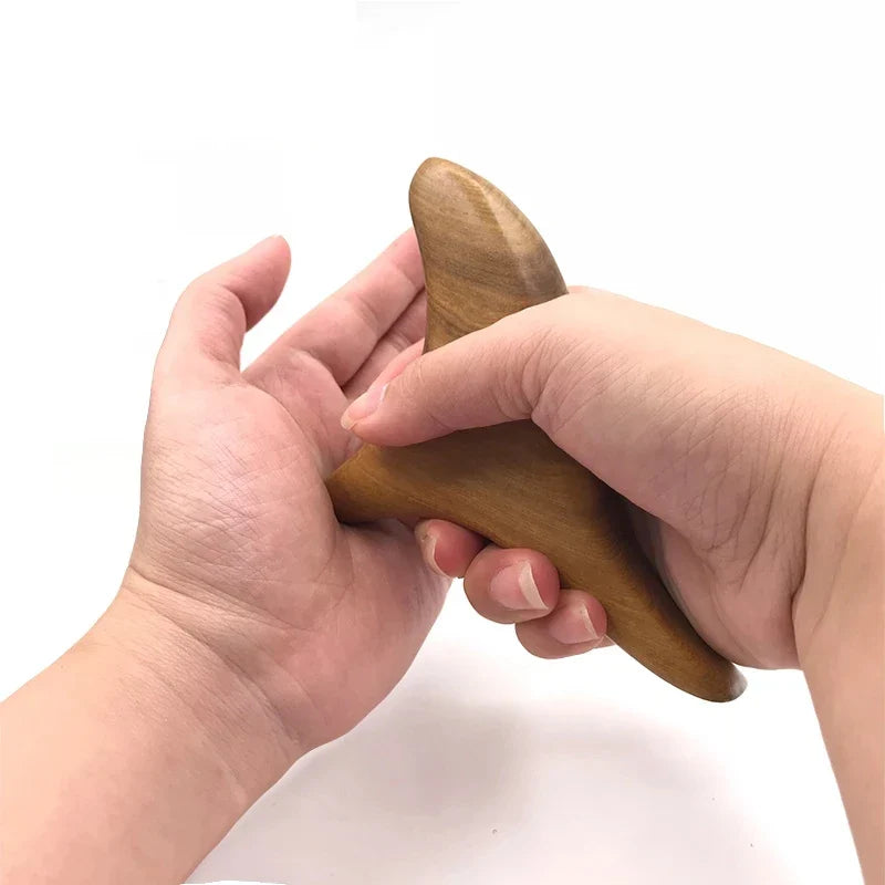 Wooden Triangle Trigger Point Massage Tool – Professional Lymphatic Drainage & Muscle Relief Wood Therapy Tool for Back, Neck, Legs, and Hands﻿