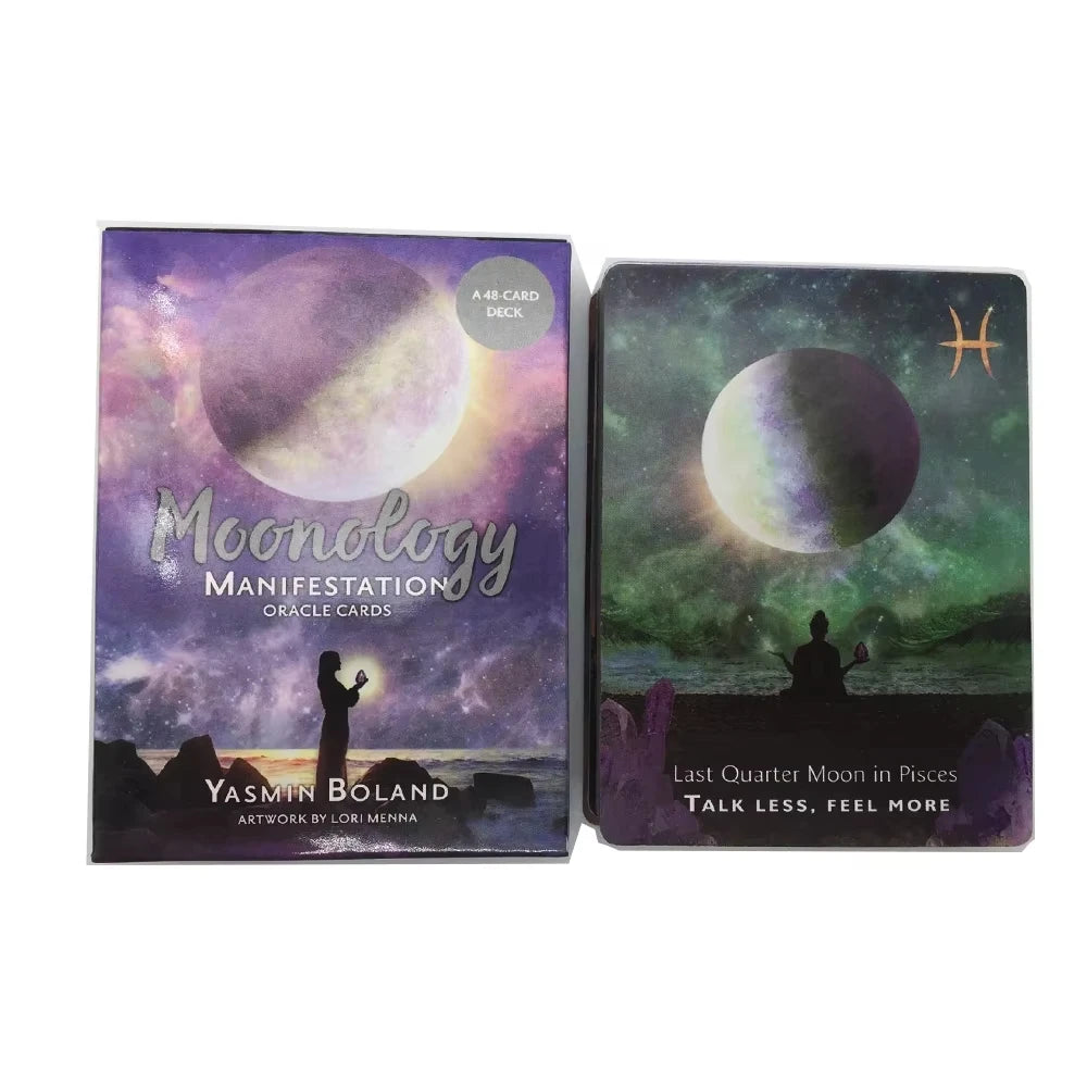 🔥Moonology Oracle Card | Mystic Divination 44-Card Deck for Fortune-telling & Manifestation – English Version Board Game