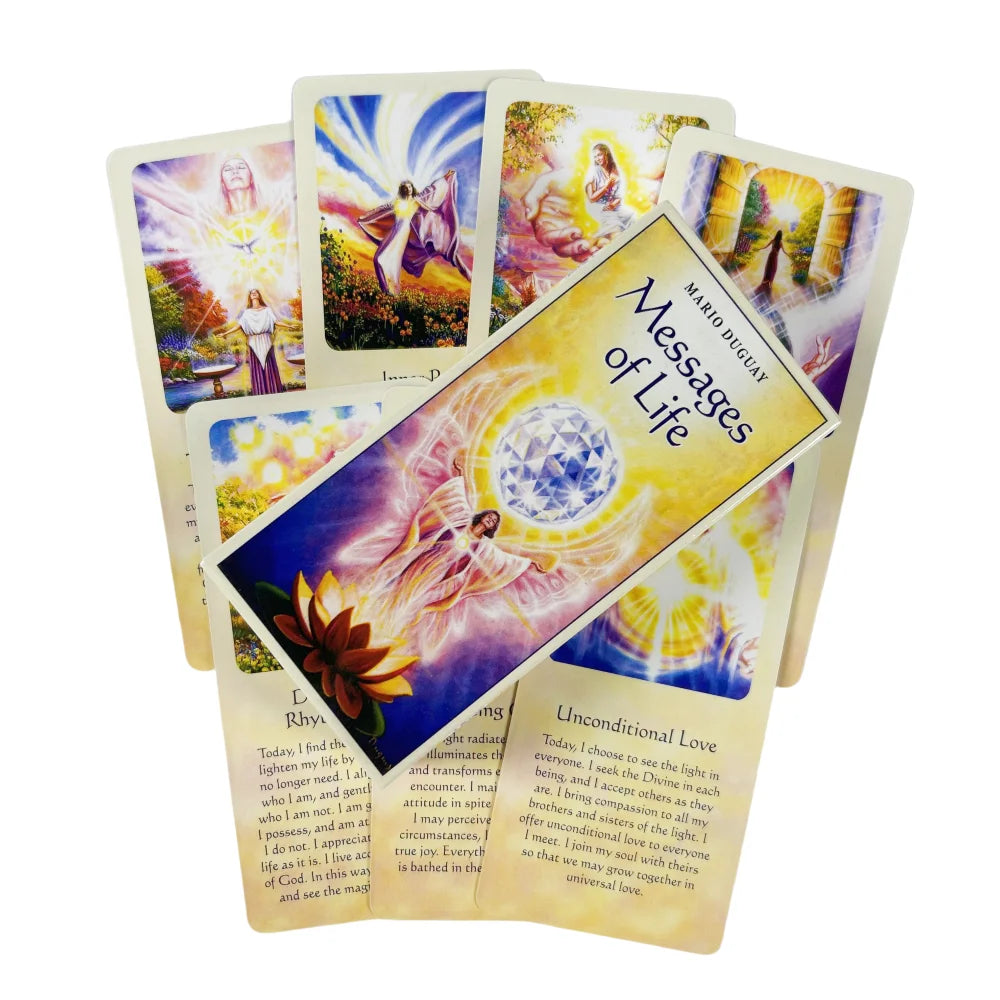 ✨ Messages of Life Oracle Cards – 54-Card English Deck for Divination, Affirmations & Party Board Games | Uplift Your Spirit, Guide Your Day