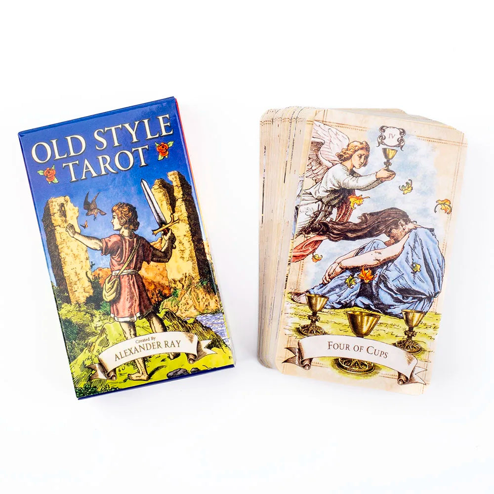 Old Style Tarot – 79-Card Vintage-Inspired English Visions Divination Deck for Board Games and Fortune Telling (10.3x6 cm)