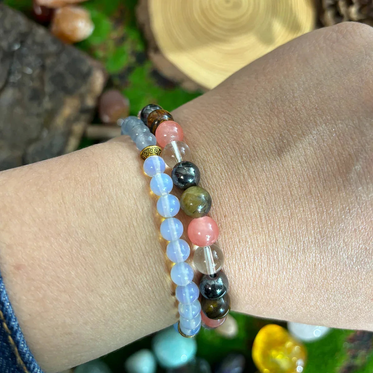 🗣️ The "True Self" Confidence Bracelet: Opal & Sodalite for Courage & Expression (6mm)