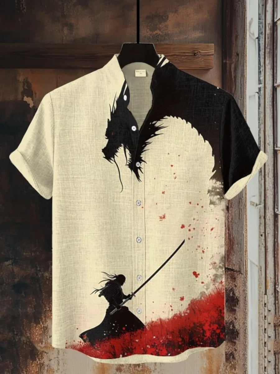 ⚔️ The Bushido Code Edition: Premium Men’s 3D Art Graphic Shirt – High-Definition Samurai Warrior Print, Ultra-Breathable Performance Fabric, and Sophisticated Urban-Casual Short-Sleeve Silhouette ZX541