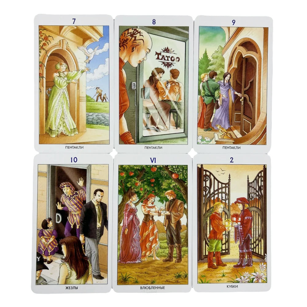 ✨ Russian TAPO Tarot Of The 78 Doors – Oracle Visions Deck for Divination, Board Games & Party Entertainment