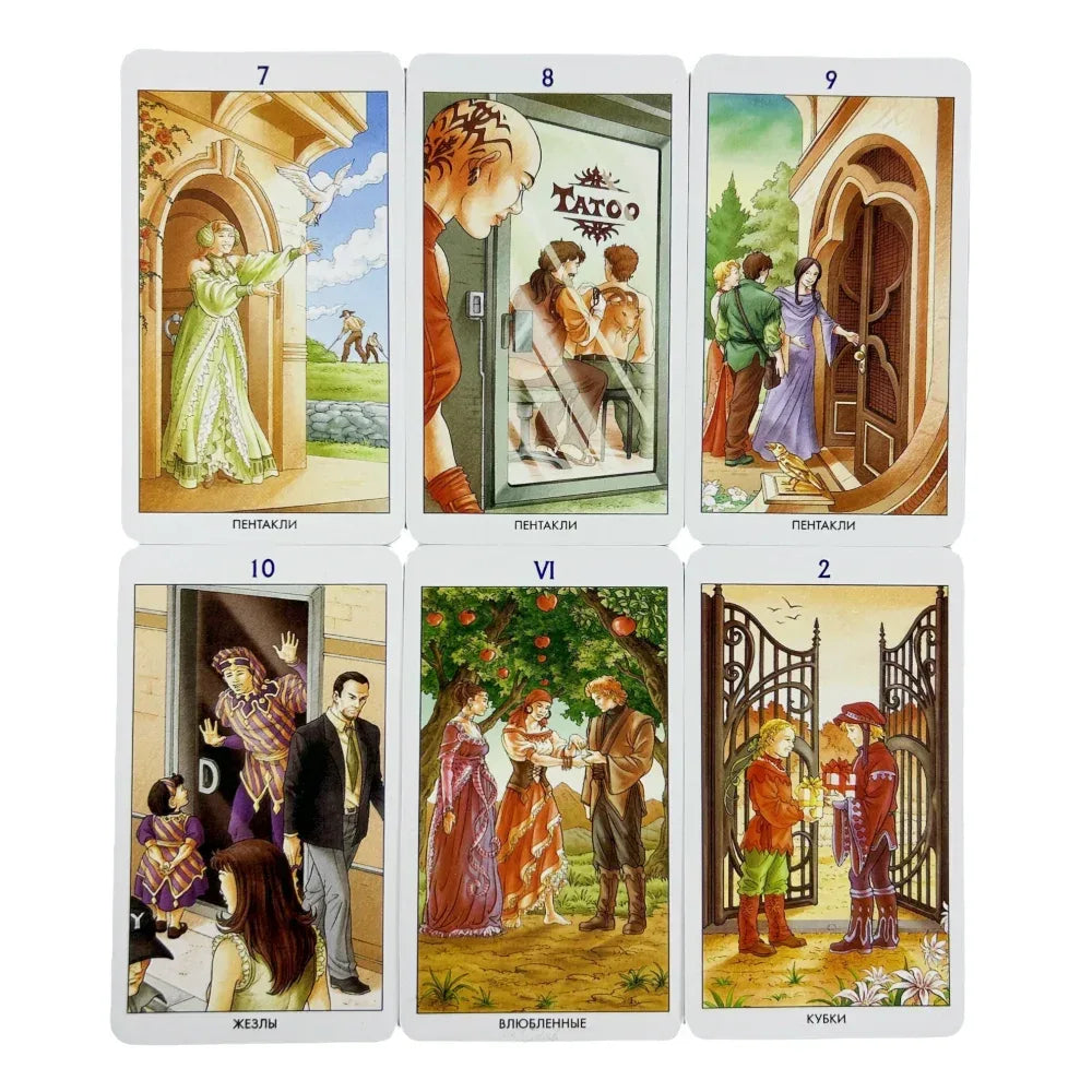 Russian TAPO Tarot Of The 78 Doors - Oracle Visions Deck for Divination, Board Games & Party Fun