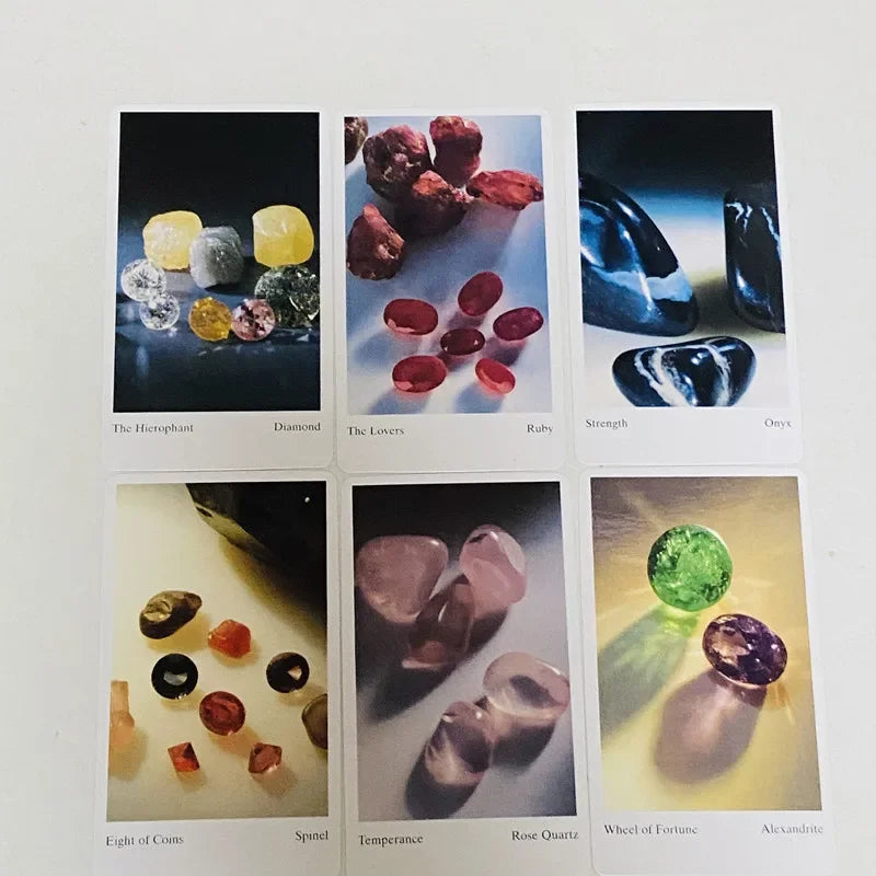 🔮 The Tarot of Gemstones and Crystals – 78-Card Deck with Instruction Booklet, Featuring Photographs of Nature’s Most Beautiful Crystals and Stones, Perfect for Intuitive Divination and Spiritual Connection