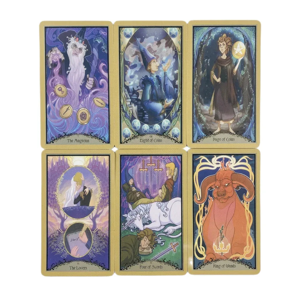 The Last Unicorn Tarot – 78-Card English Edition Deck with Guidebook for Personal Use & Family Board Games