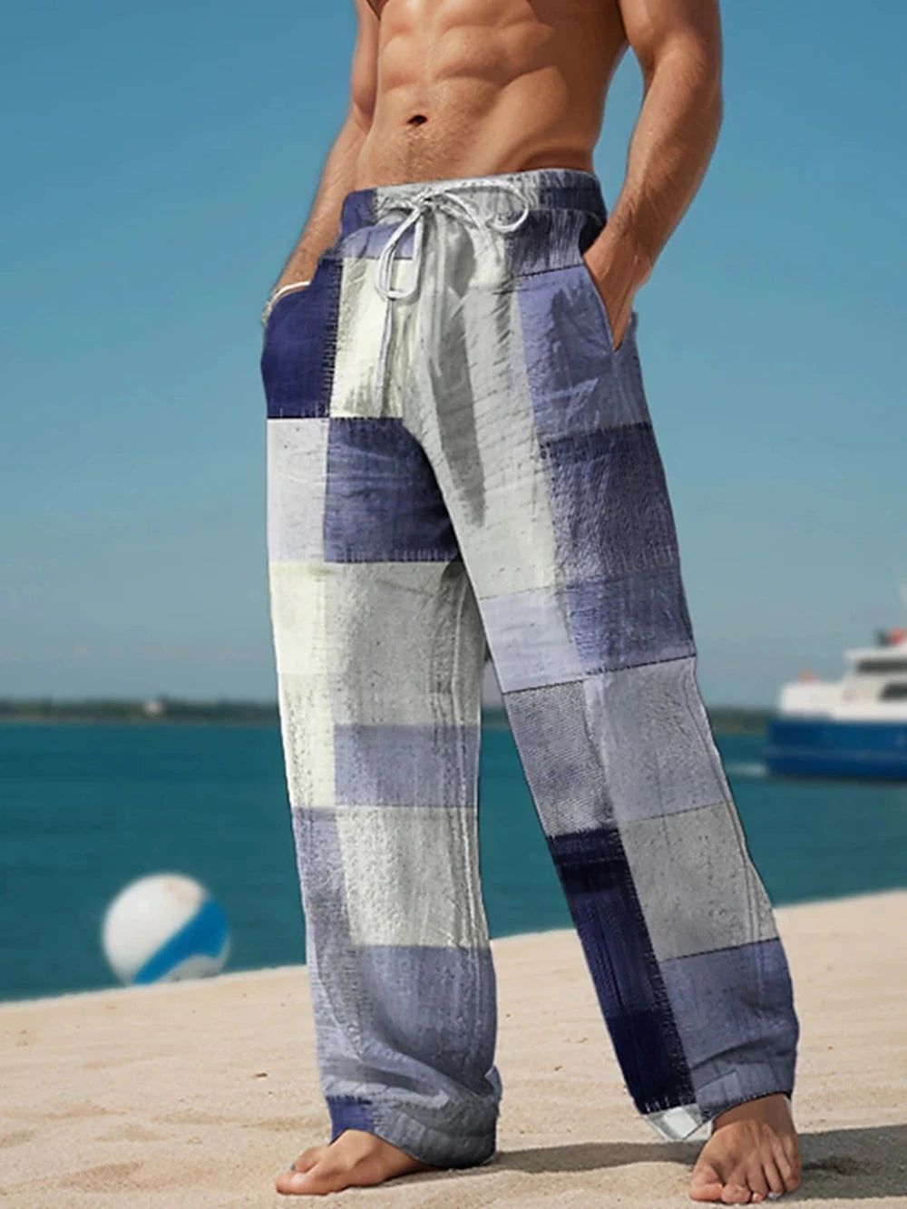 ✨ Urban Breeze 3D Color-Block Plaid Summer Shorts: Men's High-Definition Graphic Beachwear & Relaxed Elastic-Waist Vacation Trousers (2026 Summer Collection) SJC04J2025051TF