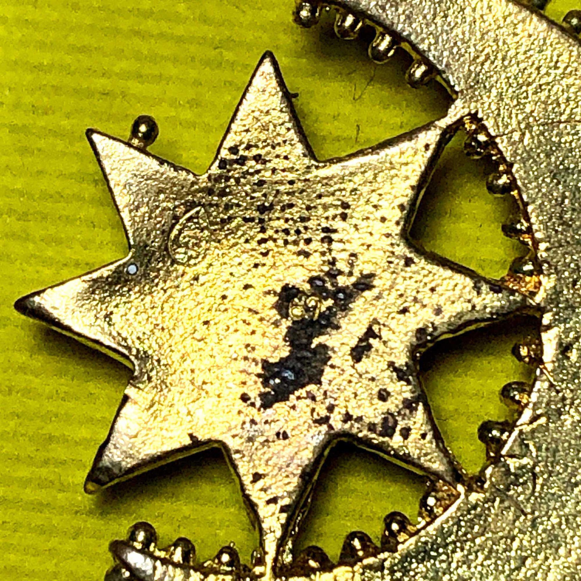 Unlock Supreme Spiritual Power and Fortune – Authentic Star Beside the Moon Amulet from Thailand!