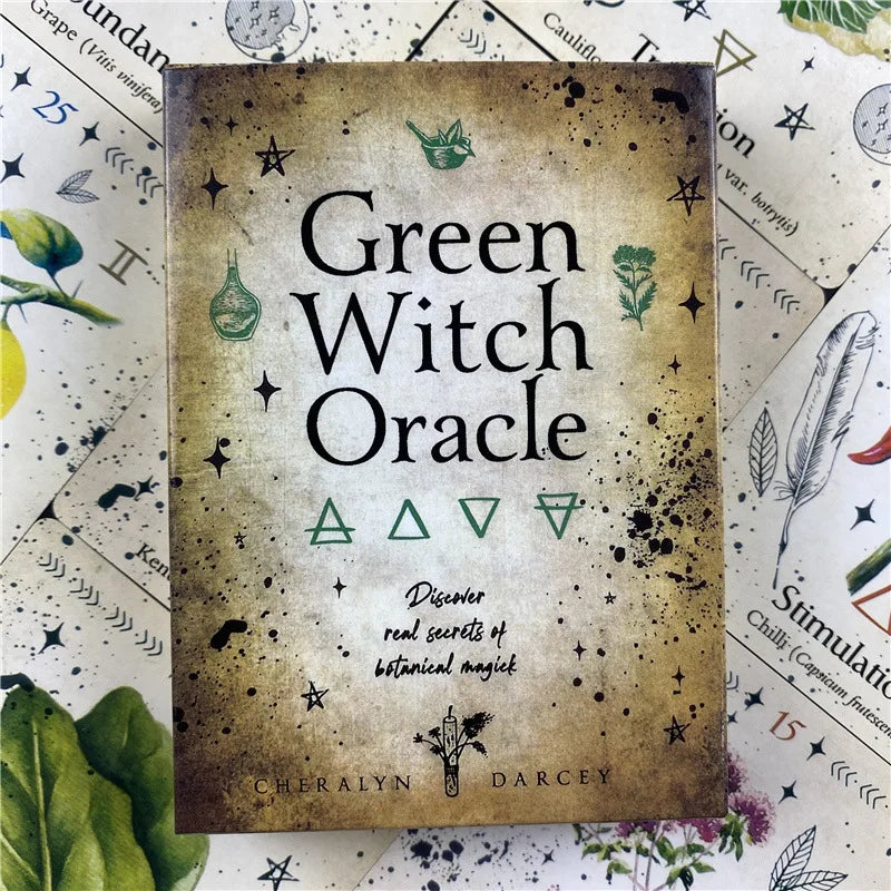 The Green Witch’s Oracle Deck – 50 Cards with Natural Magic Wisdom, English Edition for Divination & Spiritual Growth