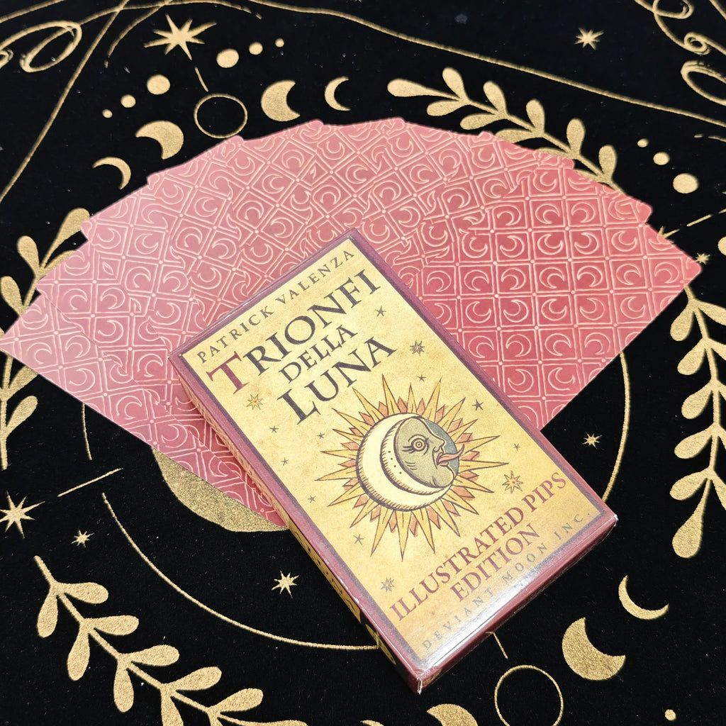🌜 Trionfi della Luna Tarot Deck – 78 Cards English Version Marseille-Style Beginner Friendly Unique Art by Patrick Valenza 12 x 7 cm Guidebook Included