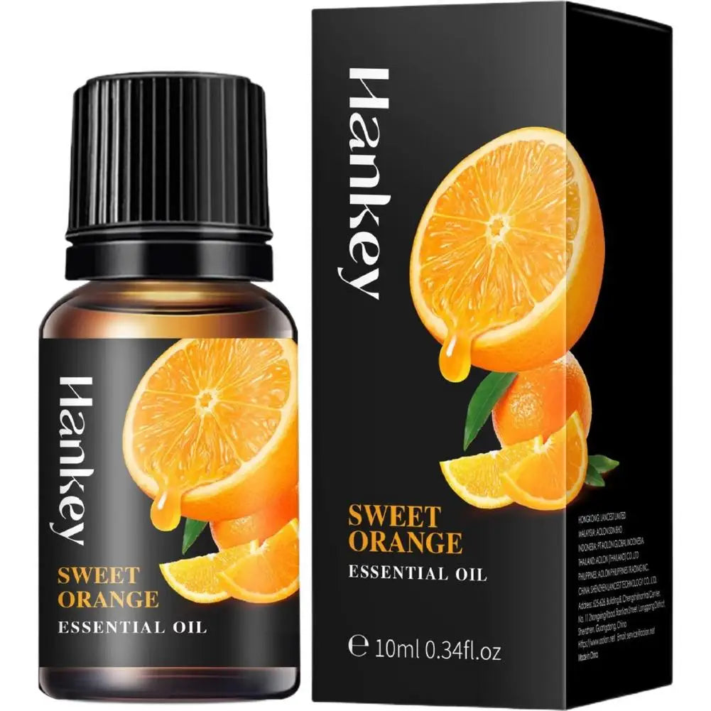 🌿 Aromatherapy Essential Oil Set – 10ml Bottles | Natural Plant Extracts | Lemon, Eucalyptus, Lavender, Jasmine, Rose, Mint, Orange | Diffuser, Humidifier & Air Freshener | Pure Fragrance for Relaxation & Wellness 10ml Orange