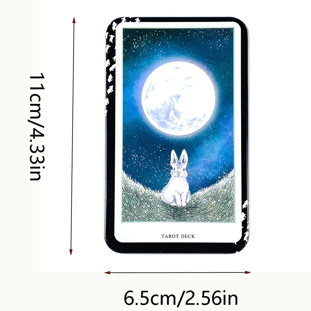 High-Quality Tarot Deck with Tin Box – Gilded Edges English Visions Edition for Board Games & Gifts