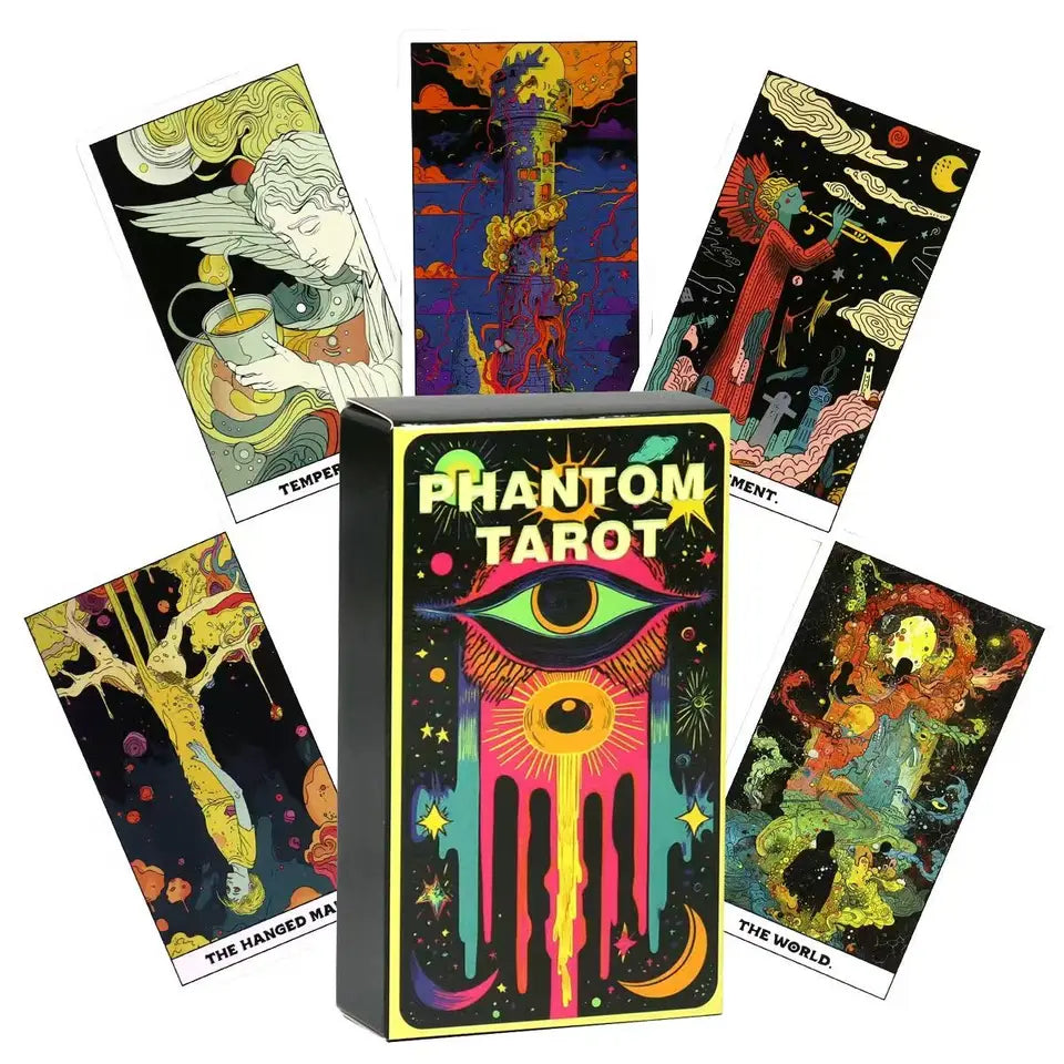 🌟 Phantom Tarot Deck – 78 Colorful Tarot Cards Based on Rider Waite System | 10.3 x 6 cm