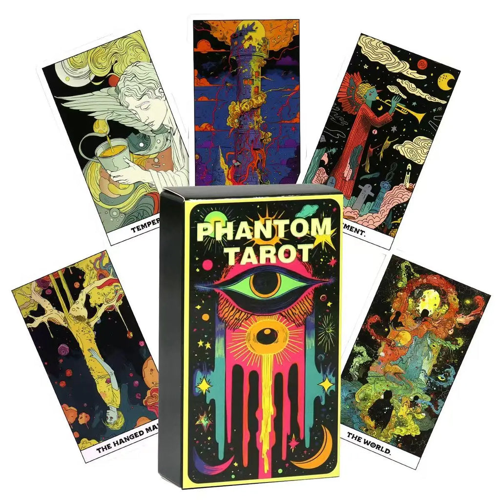 🌟 Phantom Tarot Deck – 78 Colorful Tarot Cards Based on Rider Waite System | 10.3 x 6 cm Default Title