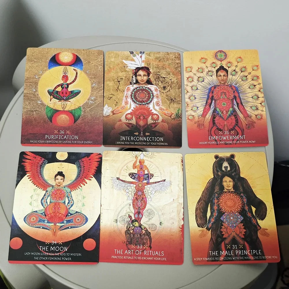 🌿 Medicine Woman Oracle Deck – 49 Cards | Discover The Archetypes of The Divine Feminine | English Guidebook Included | Shamanic Wisdom & Feminine Empowerment | Perfect for Meditation & Spiritual Growth