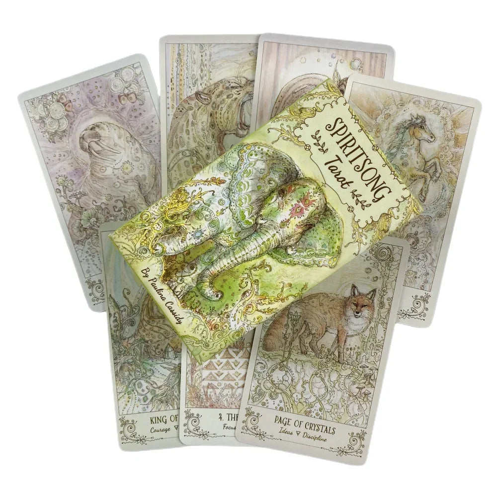 Spiritsong Tarot – 78-Card Animal Spirit Tarot Deck with 108-Page Guidebook, English Edition