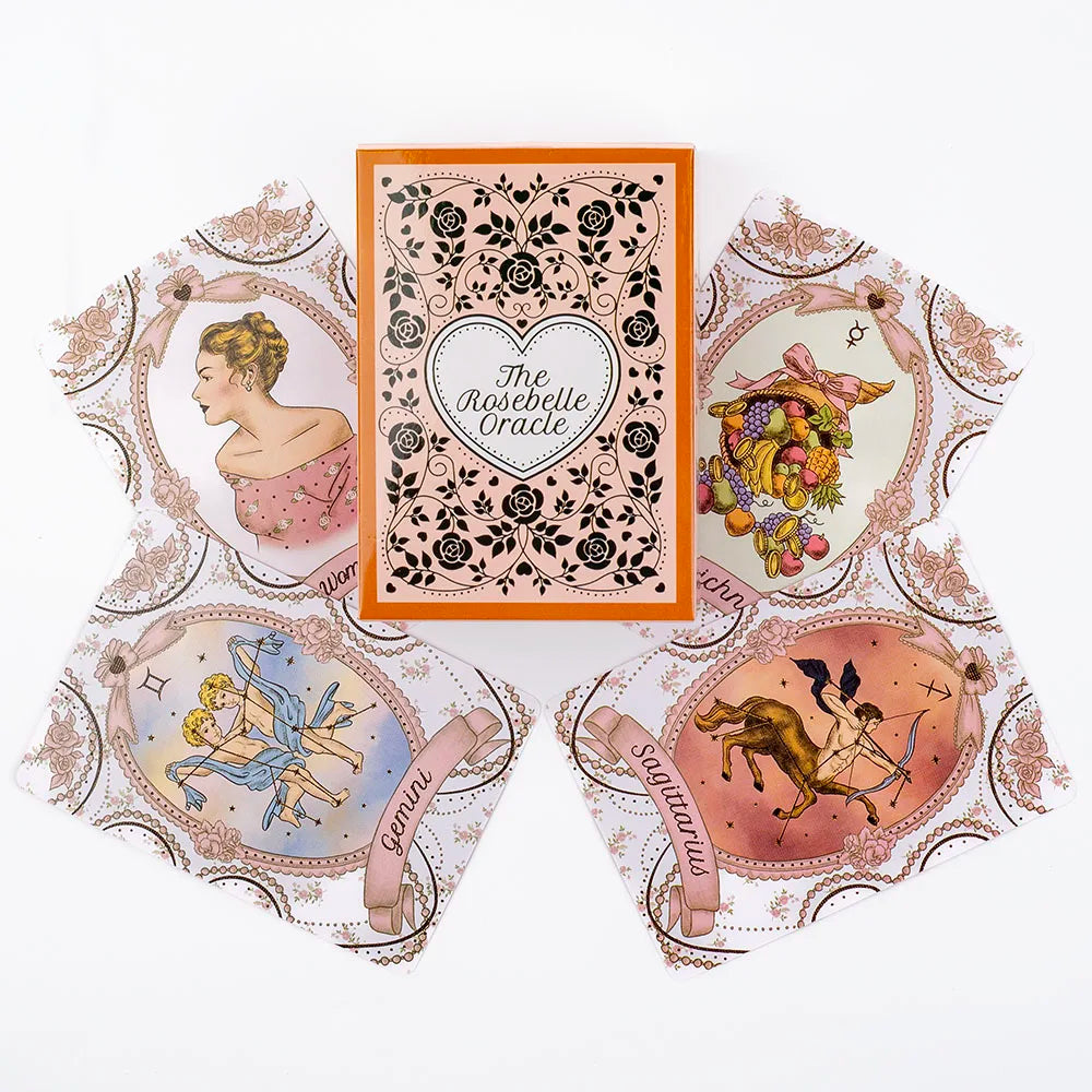 🌹 The Rosebelle Oracle Cards – 65-Card English Version Oracle Deck for Divination, Party, and Desktop Entertainment