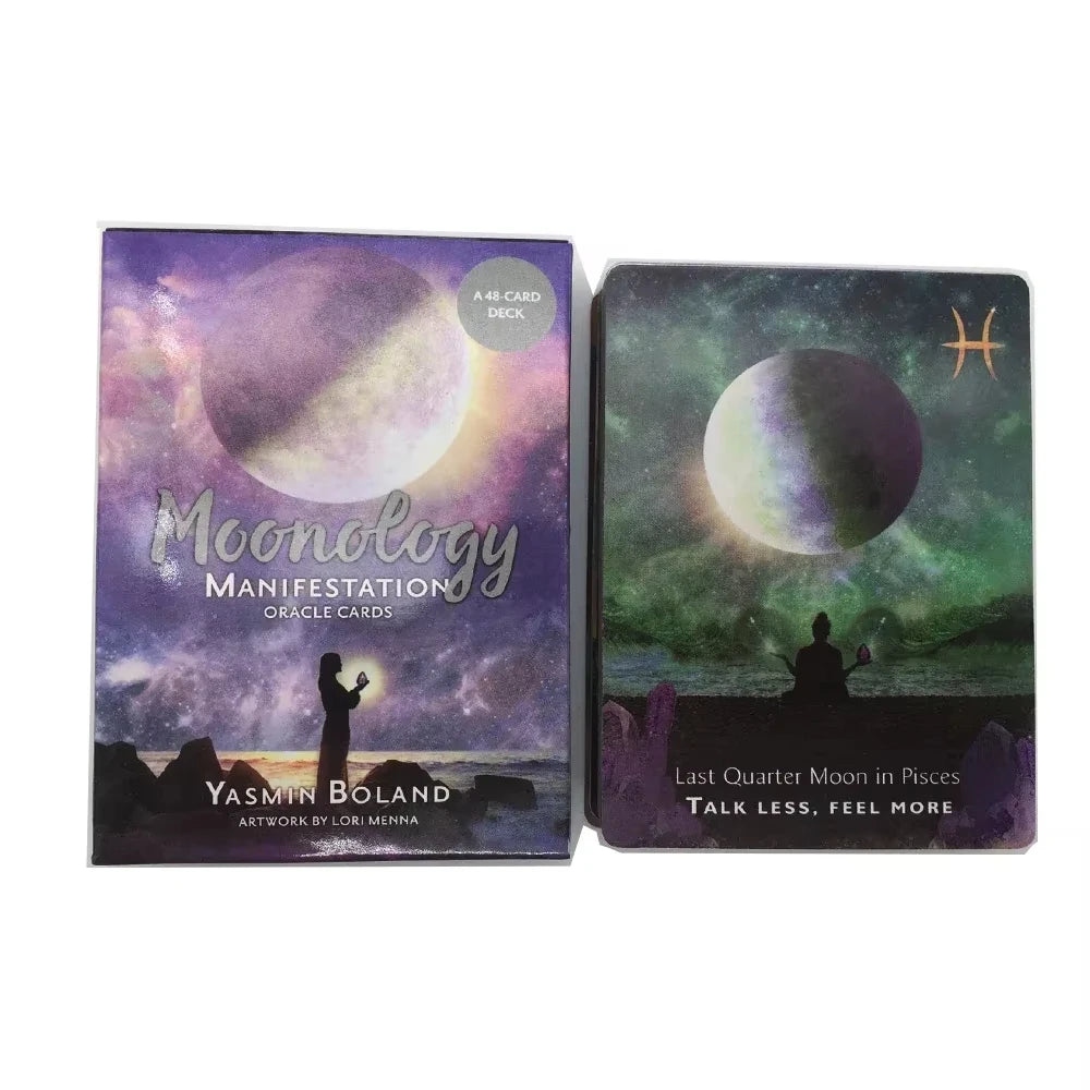 🔥Moonology Oracle Card | Mystic Divination 44-Card Deck for Fortune-telling & Manifestation – English Version Board Game