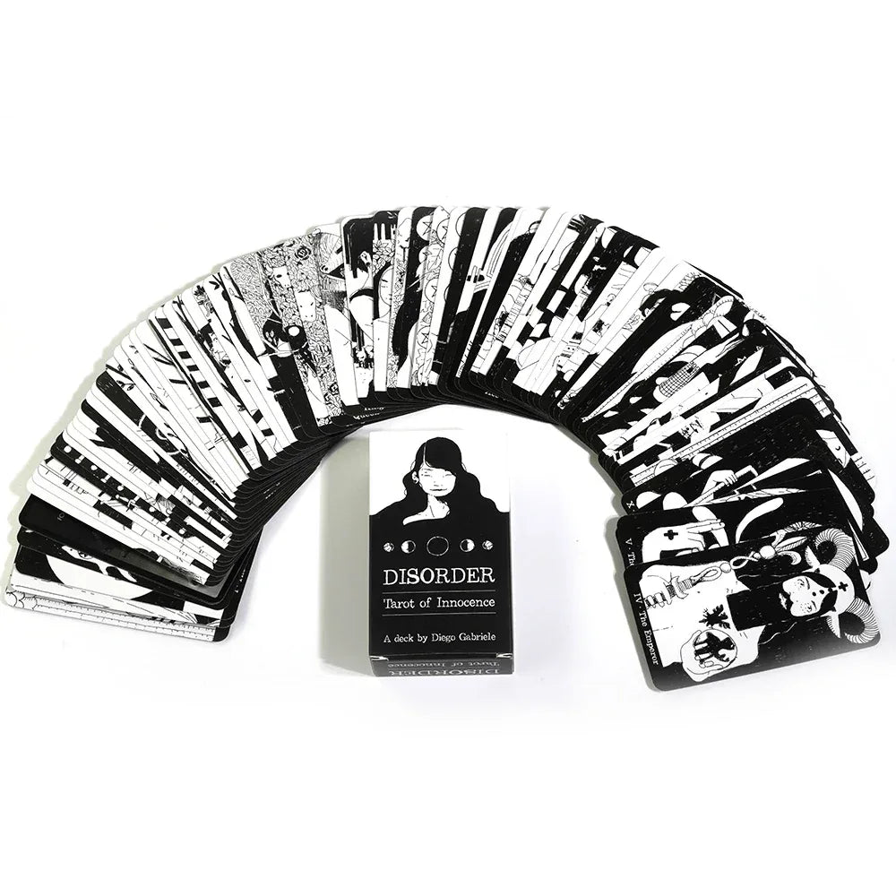 🖤 Disorder Tarot of Innocence Deck – 78 English Edition Cards | Divination, Oracle & Board Game Hybrid | 65 x 118 mm