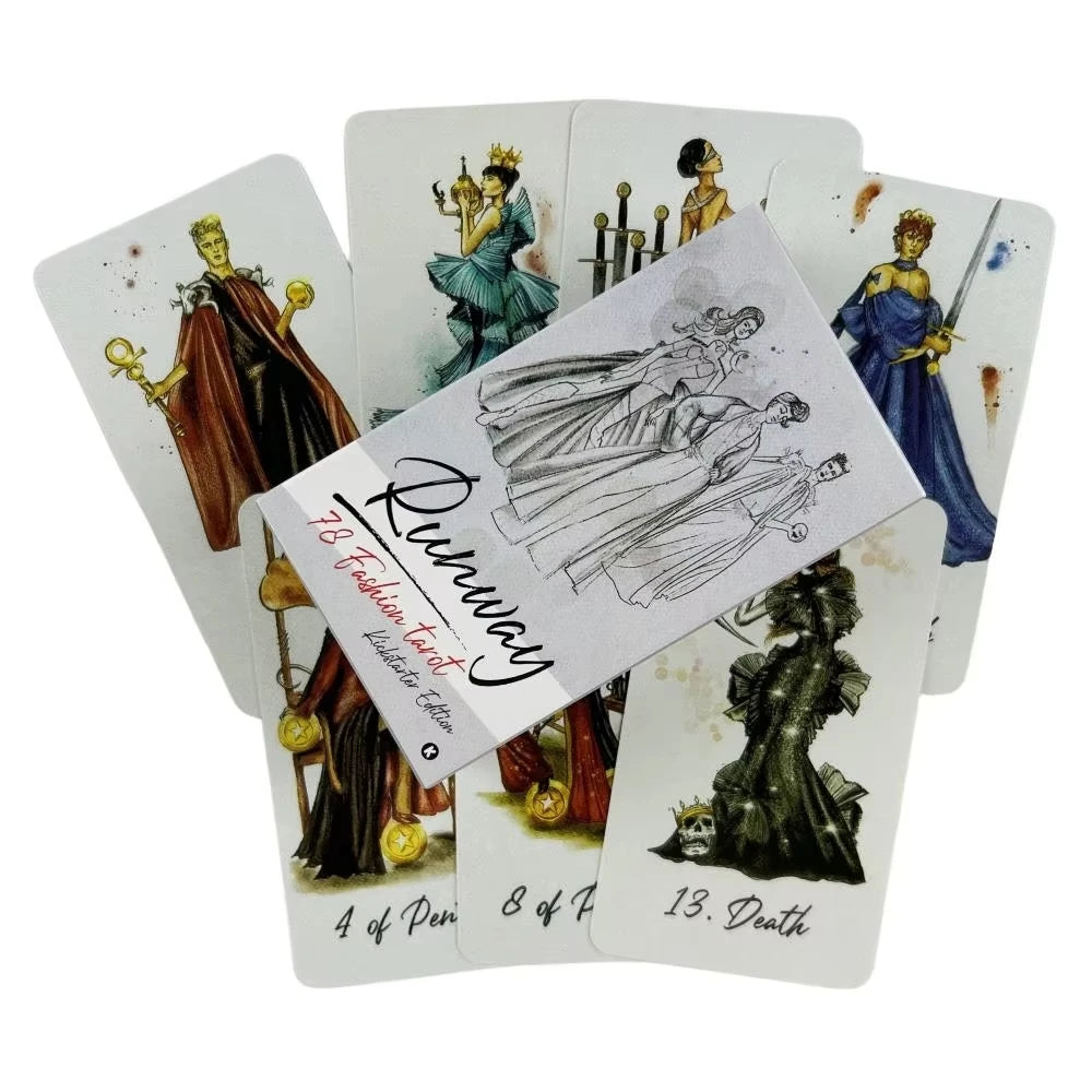 Runway Tarot Cards – 80-Card Beginner-Friendly English Deck for Divination, Family Parties & Board Games