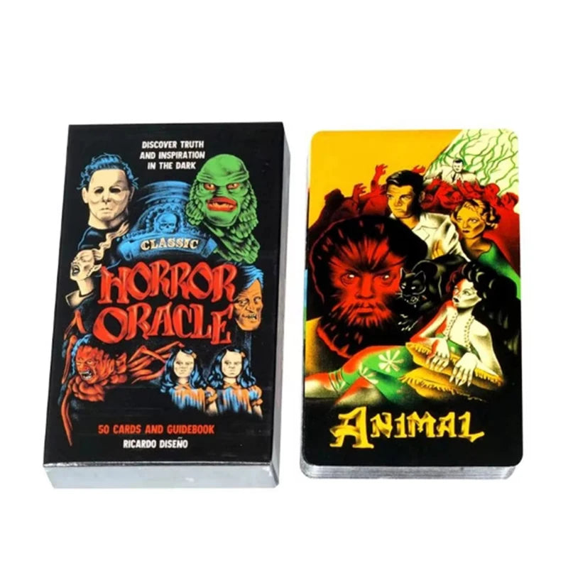 🔥 Classic Horror Tarot Cards | Portable 50-Card Psychological Oracle Deck – Full English Version Classic Horror Card Game