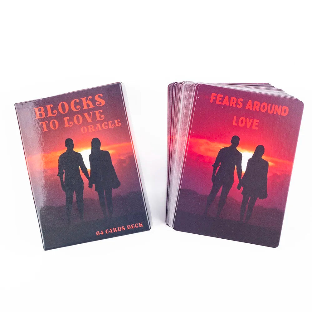 ✨ Blocks to Love Oracle – 64 Cards Tarot for Soulmate and Romantic Relationships, Board Game for Insightful Connections