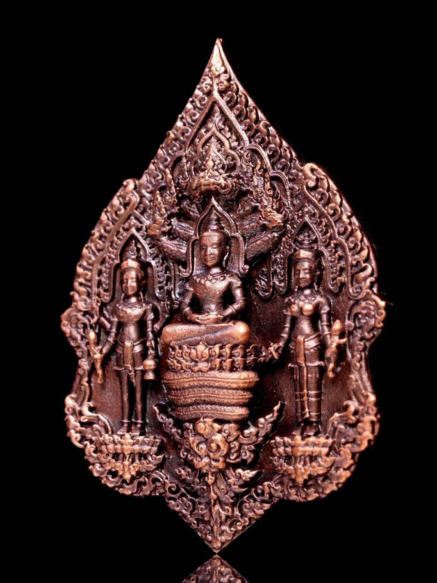 Narai Holding Bow and Arrow Coin by Luang Pu Im - Authentic Wat Thung Na Mai Collectible Statue