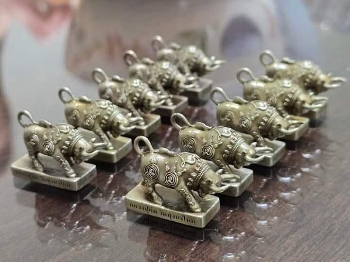 Sacred Fortune Buffalo Amulet for Abundance & Protection by Luang Pu Im, Wat Thung Na Mai
