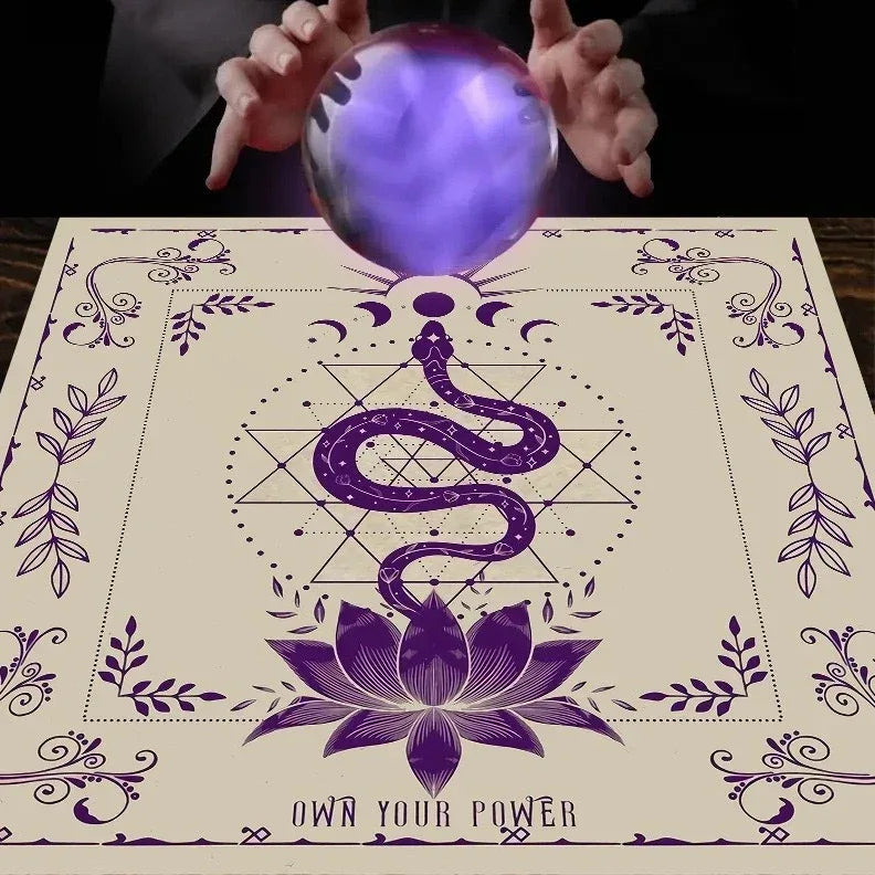 🃏 Mandala Tree of Life Tarot Tablecloth – Sea Velvet Square Butterfly Altar Cloth for Tarot Readings, Terrace Dining & Multi-Purpose Mystic Decor 032