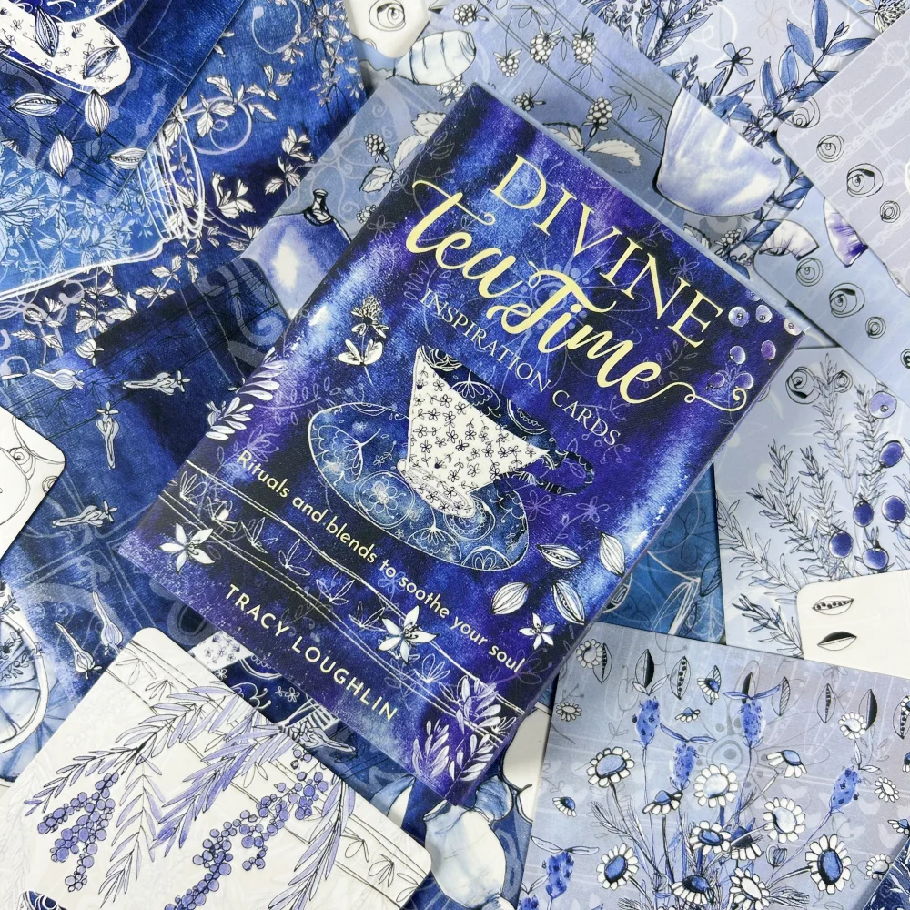 Divine Tea Time Inspiration Oracle Cards – 40 Cards English Edition for Family Gathering, Divination & Board Games