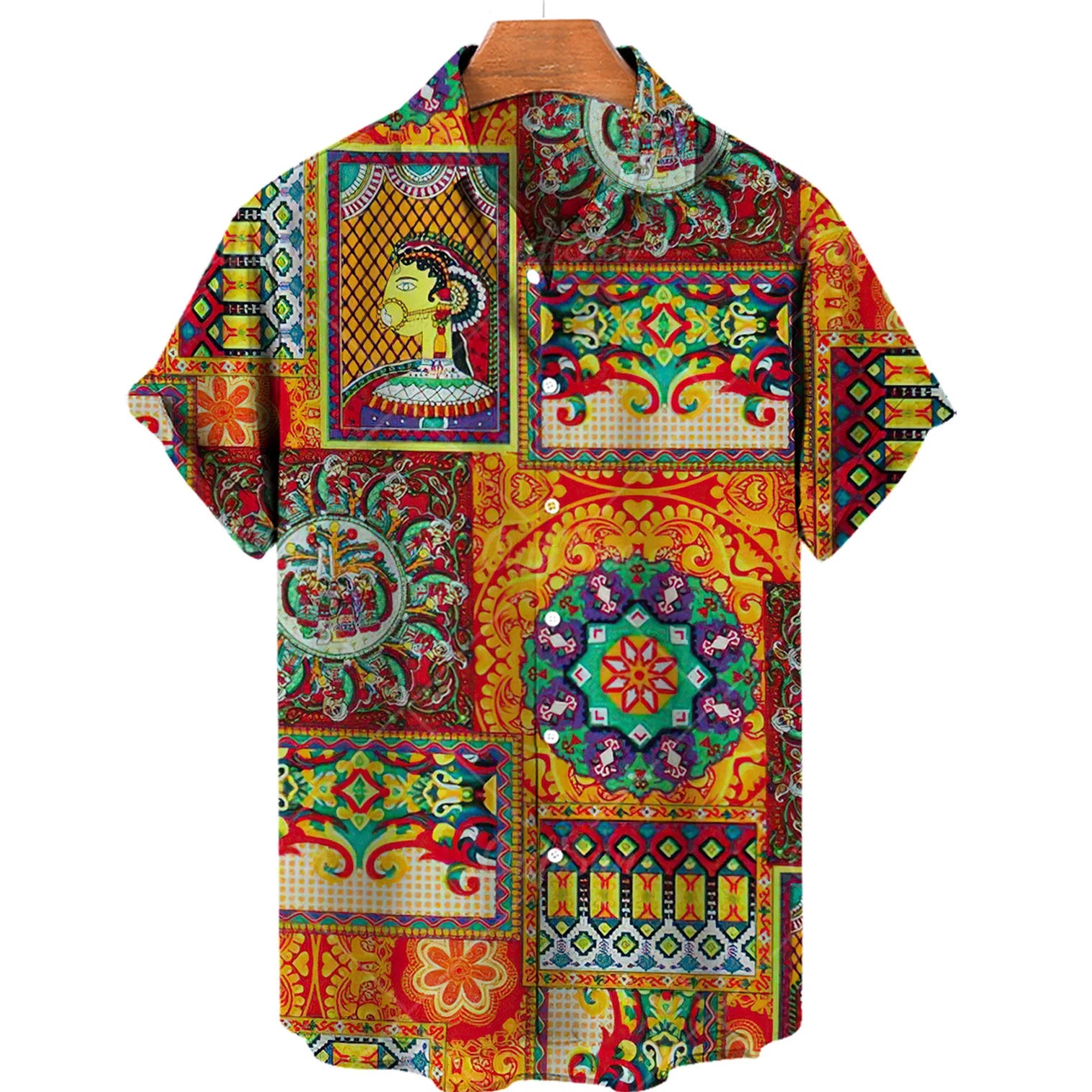🏝️ The Dasan Majestic Edition: Ultra-Luxury Men’s High-End Hawaiian Shirt – High-Definition Floral & Ethnic Graphic Print, Premium Cooling Performance Fabric, and Sophisticated Resort-Luxe Button-Down CS2024AQ1948