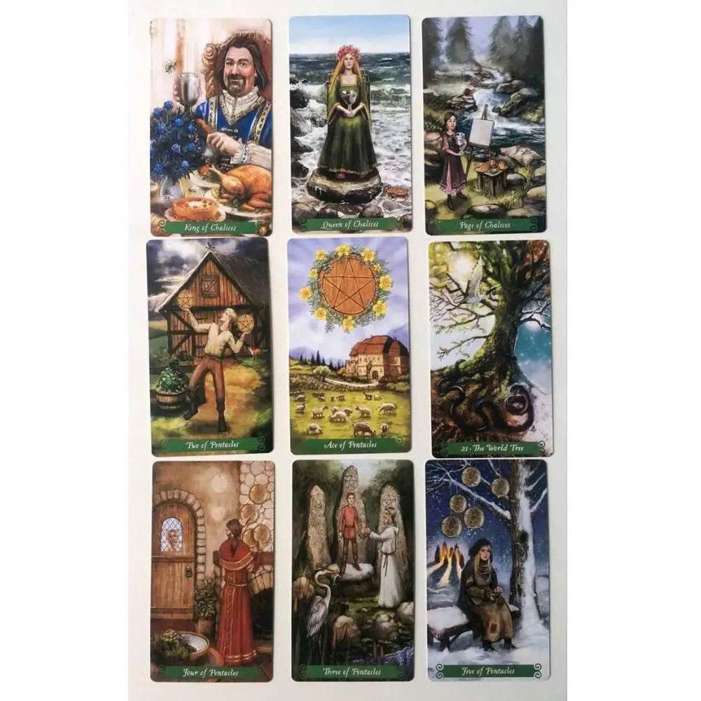 🌿 Thai Mystical Tarot Cards - Green Witch Oracle Deck for Women & Girls | English Edition