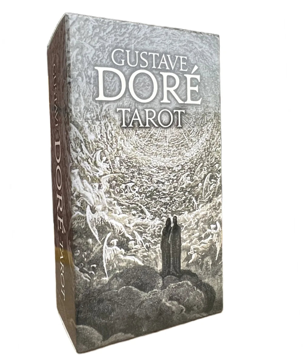🎴Gustave Doré Tarot Deck – 78-Card Black & White Masterpiece for Spiritual Divination and Fun Family Board Game แสงสีเทา