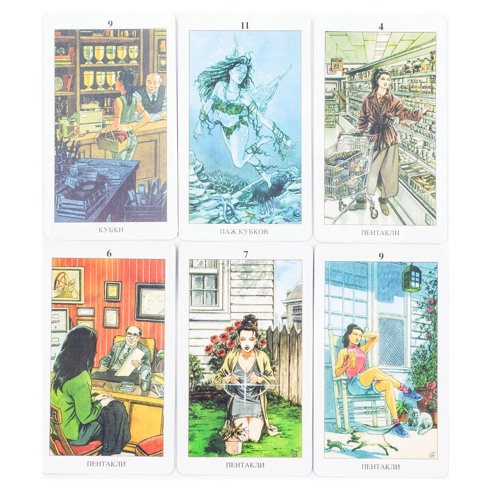 🌿 Russian Pagan Tarot Deck – Intricate 78-Card Set Featuring Mythical and Spiritual Visions for Deep Divination and Social Fun