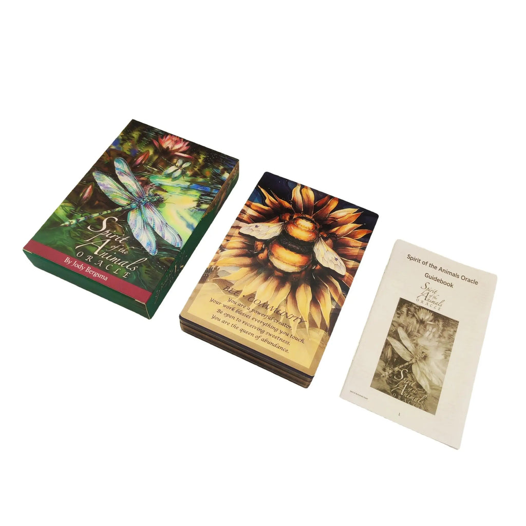 🐾 Spirit of The Animals Oracle Cards – 52 Cards Beautifully Illustrated Animal Spirit Guides Divination & Family Party Board Game English Guidebook Included Compact 4 x 6 in Size
