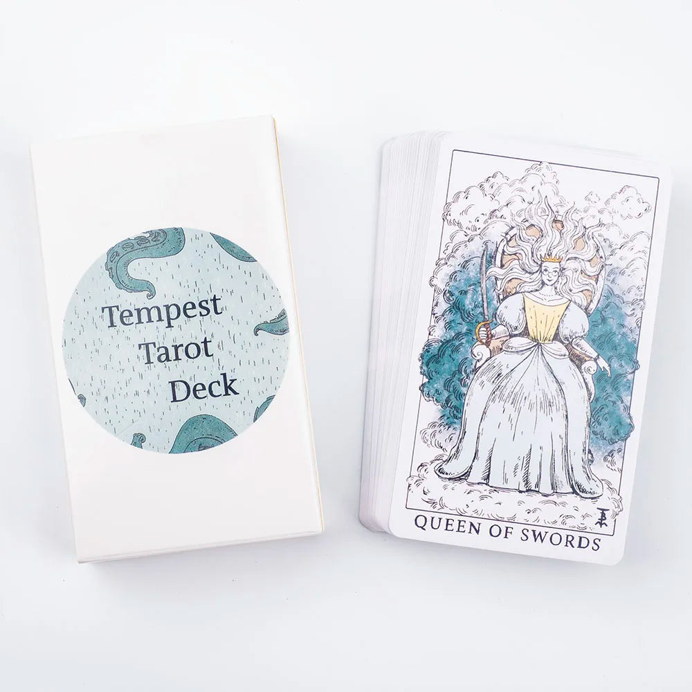 🃏 Tempest Tarot Deck – 78-Card Ocean Themed Deck with Guidebook for Beginners, Party Games, and Divination