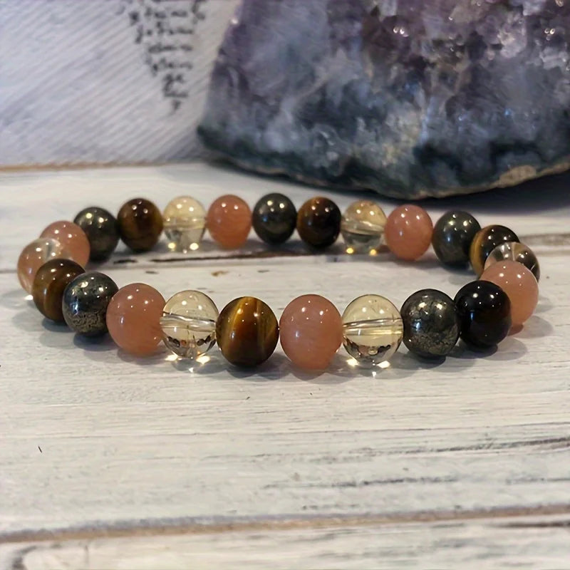 ✨ Boho Multicolor Stone Bead Patchwork Bracelet – Perfect Jewelry Gift for Free-Spirited Style