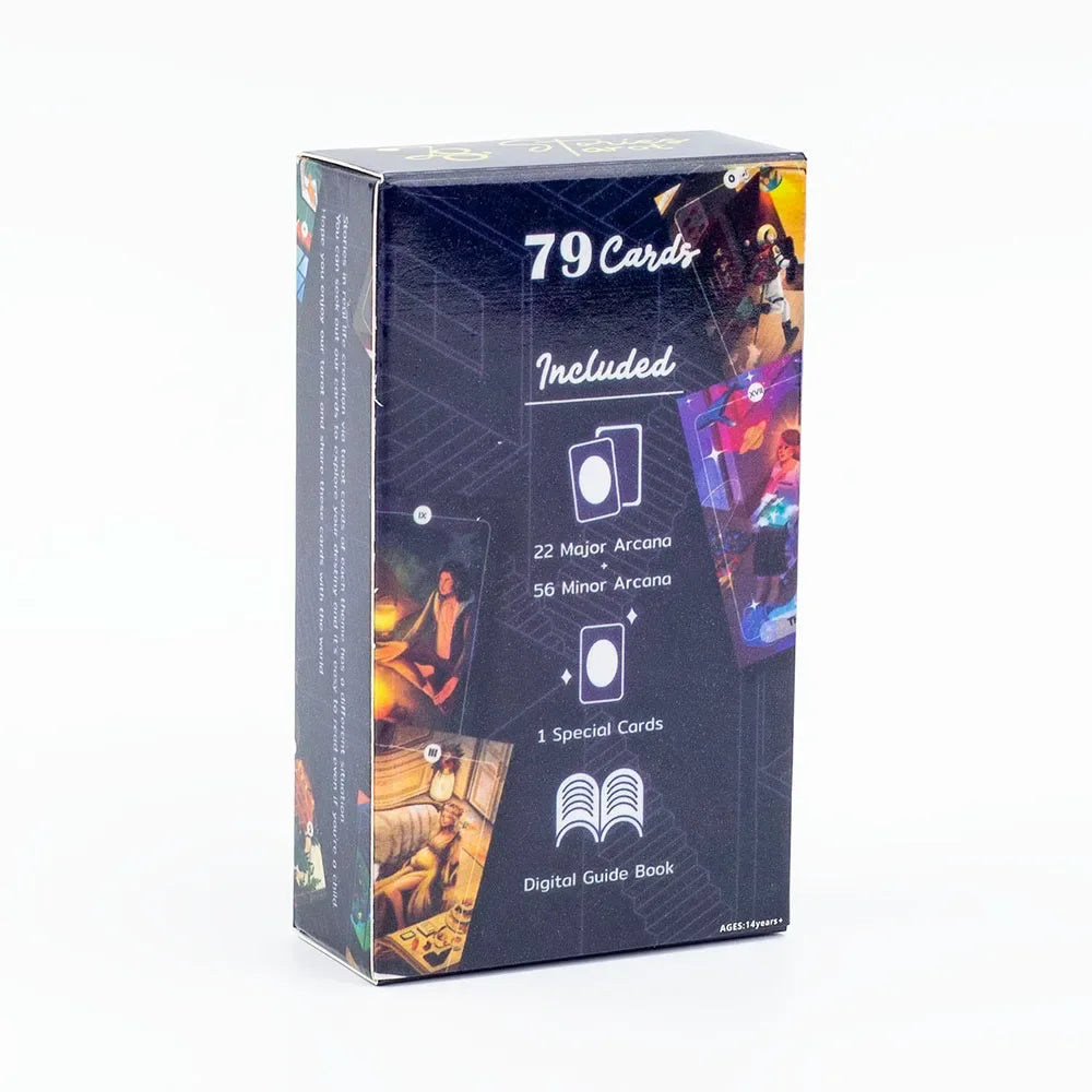 🌈 English Visions Tarot Deck – 78-Card Pocket-Sized Divination Deck for Intuitive Learning and Party Entertainment TK33K