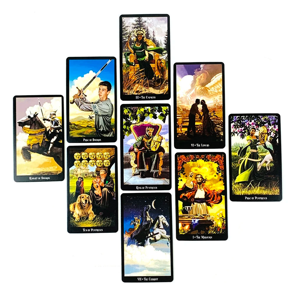 🔥Hot Selling Tarot Cards | 78-Card Oracle Deck for Leisure Entertainment – Family Gathering Divination & Tarot Board Game
