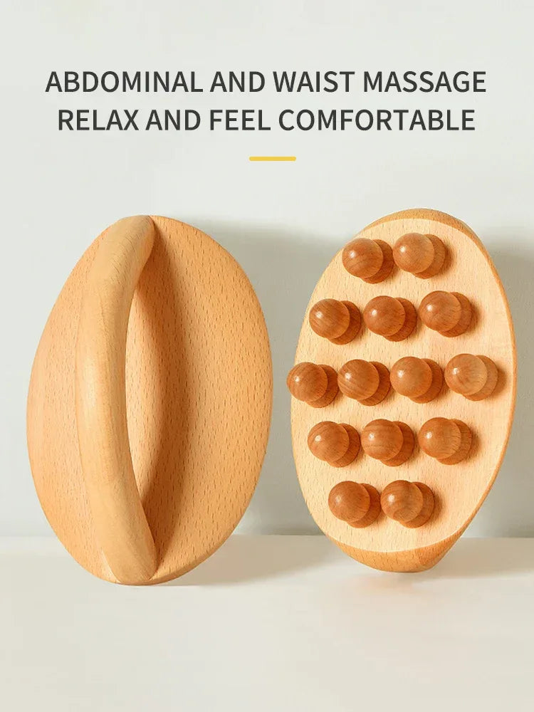 Wood Therapy Fascia Release Massage Tools – Wooden Massage Brush & Gua Sha Body Sculpting Tool for Smooth Meridians and Deep Tissue Relief﻿