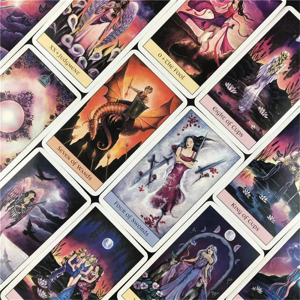 💎 Crystal Visions Tarot Deck – 78 Cards + Unknown Card | Classic Rider-Waite Symbolism with Ethereal Art | Guidebook Included | Divination & Party Board Game