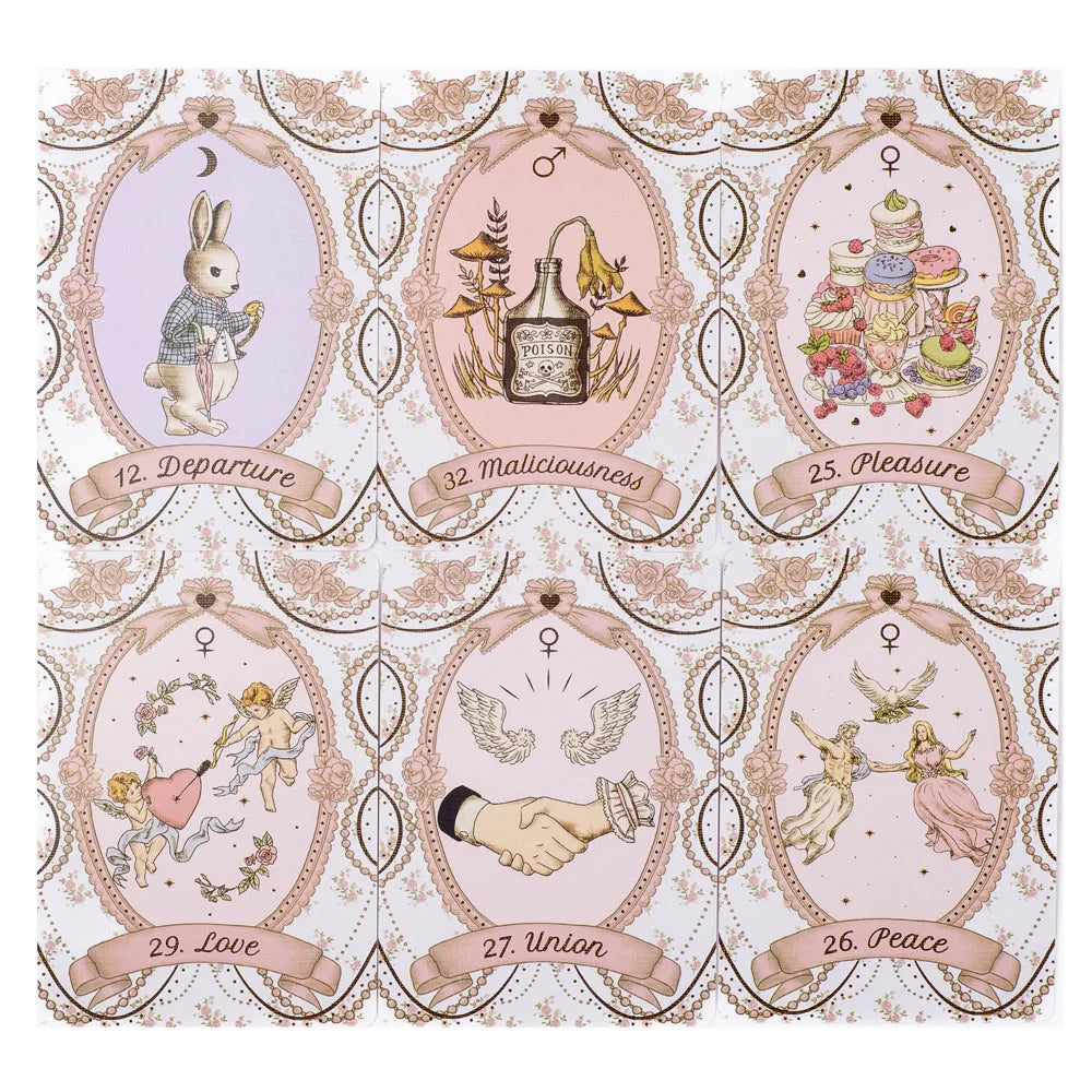 🌹 The Rosebelle Oracle Cards – 65-Card English Version Oracle Deck for Divination, Party, and Desktop Entertainment