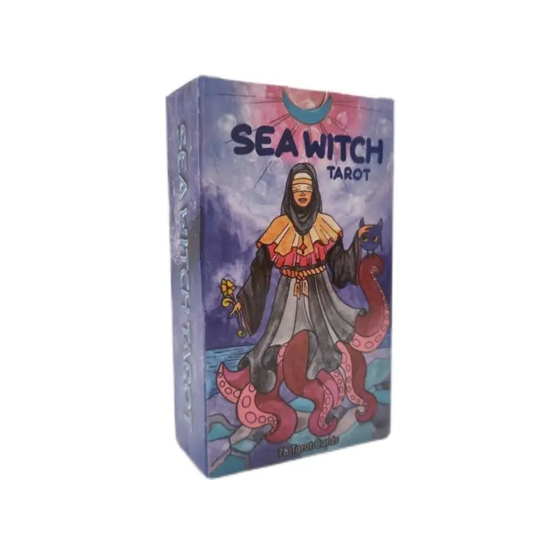 🔥12x7cm Sea Witch Tarot Deck | 78-Card English Visions Divination & Party Game Set
