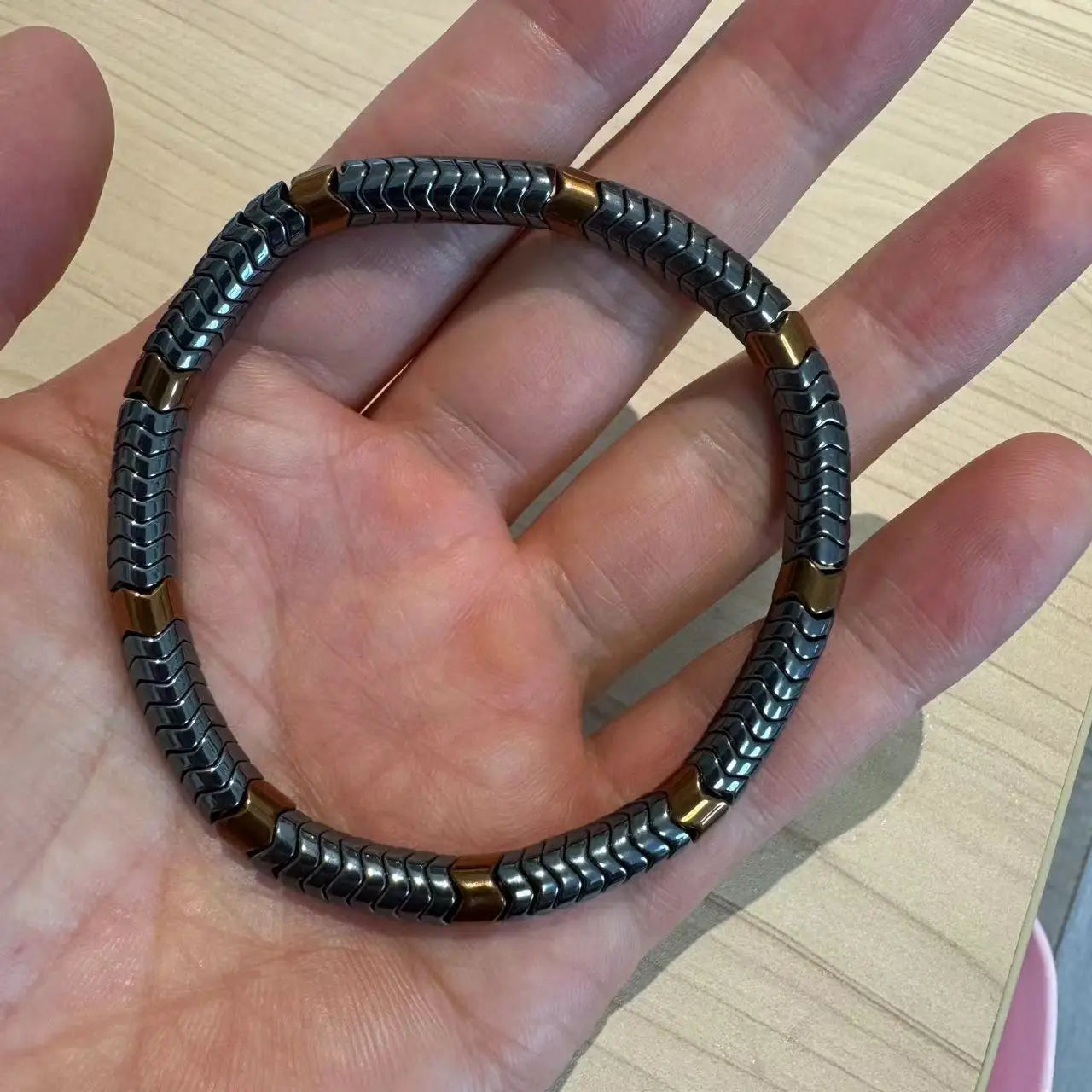 ✨ Men’s & Women’s Extra Strength Black & Copper Magnetic Hematite Bracelet – Powerful Healing & Energy Balance Jewelry S5