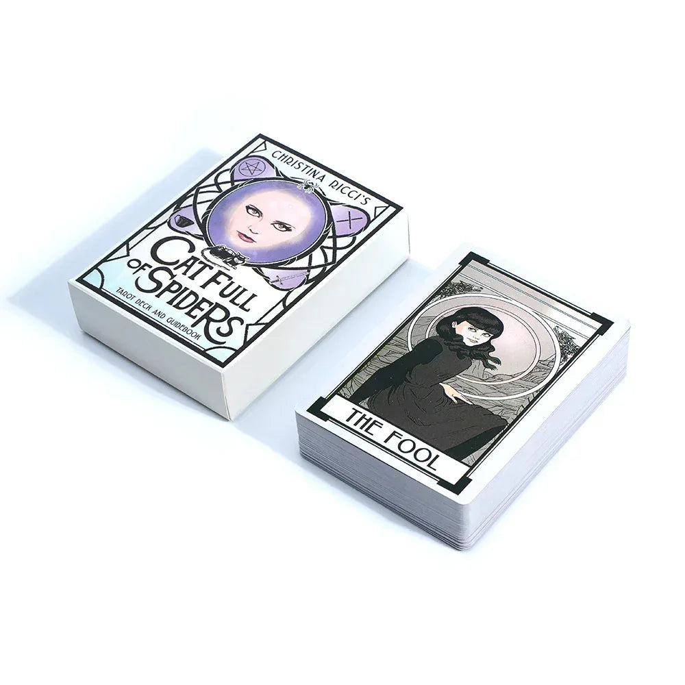 🕷️ Cat Full of Spiders Tarot Deck – 81 Cards Featuring Original Art Inspired by Actress Christina Ricci’s Cinematic Journey