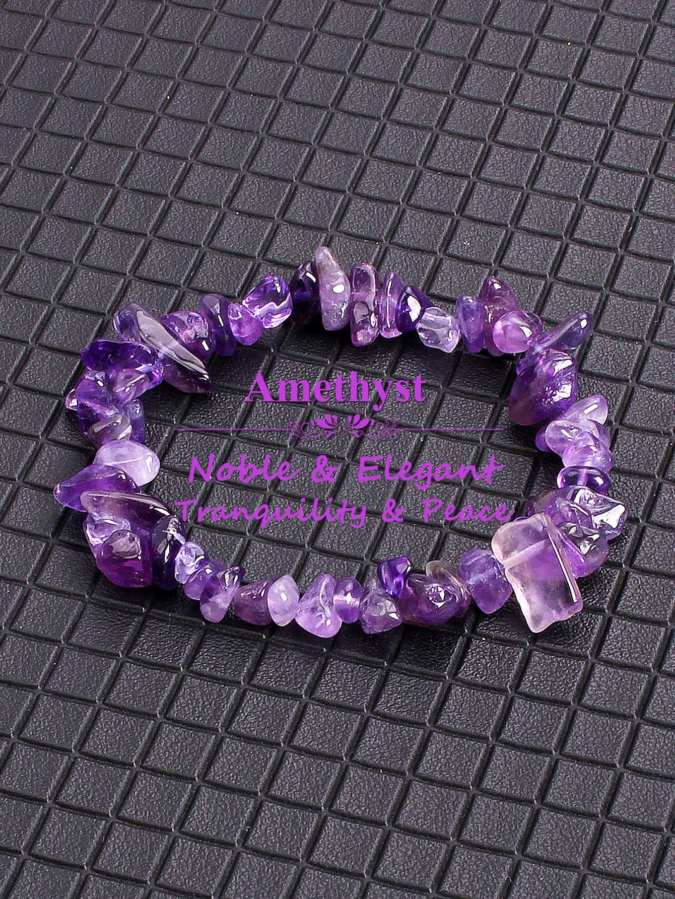 ✨ Natural Gold Color Obsidian Crushed Stone Beads Bracelet – Protection & Deep Grounding Energy Jewelry 4Amethyst