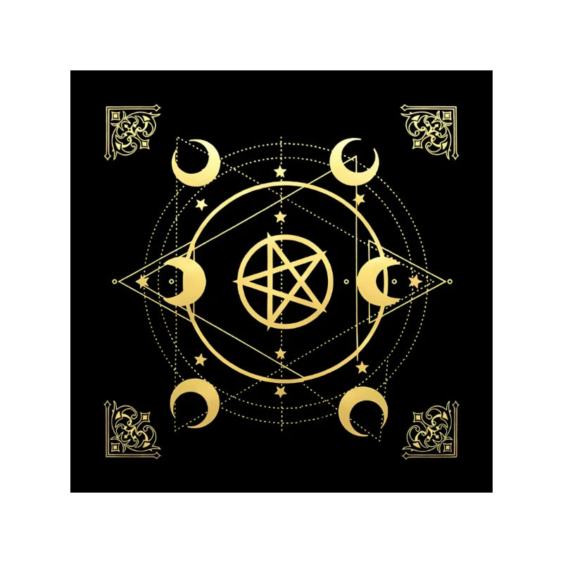 🌟🌙Mystic Star Moon Tablecloth | Bohemian-Style Table Decor & Accessories – Perfect for Tarot Party Table Setting YLB-4