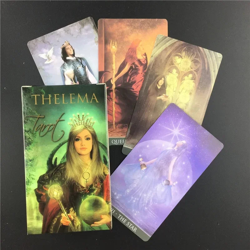 🔮 Thelema Tarot Deck – 78 Cards | Family Party Board Game | Classic Rider-Waite Inspired with Fantasy Medieval Art | Guidebook Included | Beginner & Pro Friendly