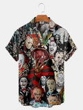 ✨ The Cinematic Nightmare Edition: Premium Men’s Horror Movie 3D Printed Shirt – High-Definition Slasher &amp; Supernatural Graphic, Designer Summer Hawaiian Fit, Breathable Quick-Dry Short-Sleeve, and Sophisticated Urban-Gothic ESYJXC1310