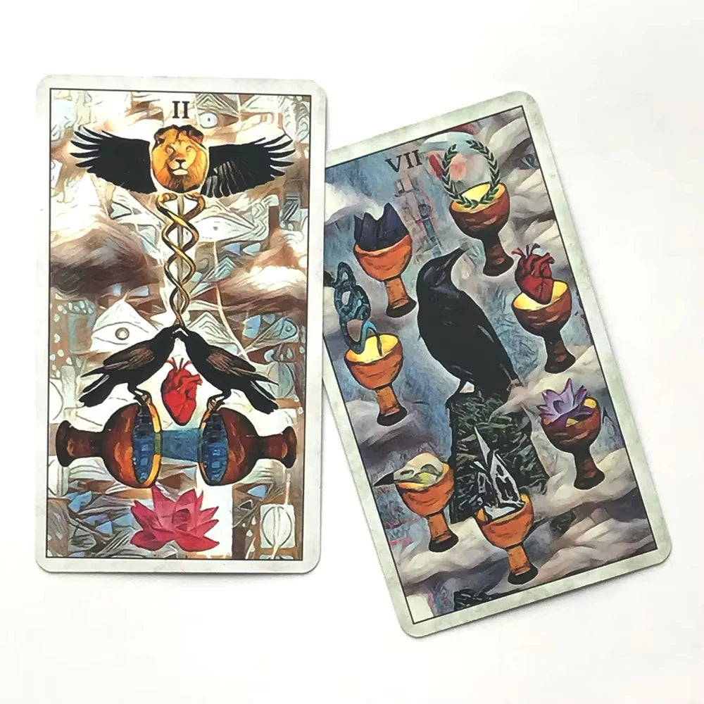 Murder of Crows Tarot – 78-Card English Divination Deck for Fortune Telling, Family Parties & Board Games